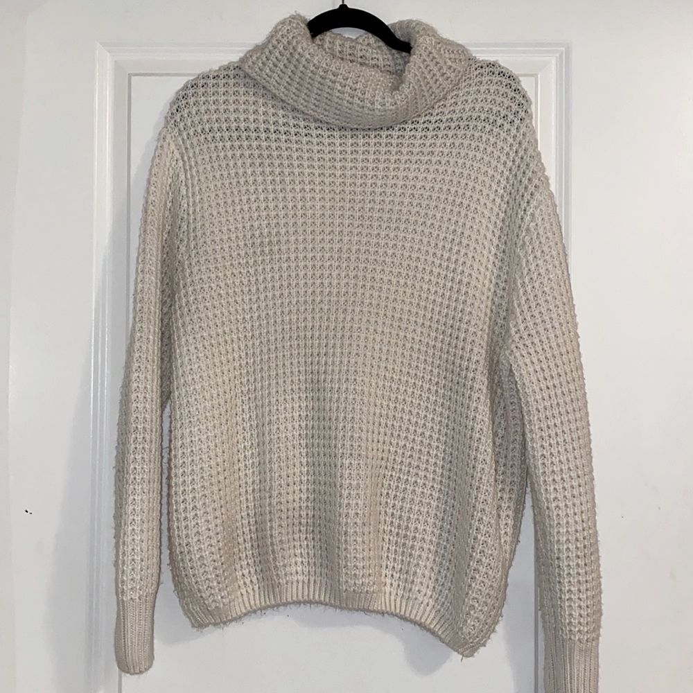 Oversized Chunky Knit Cowl-Neck Sweater